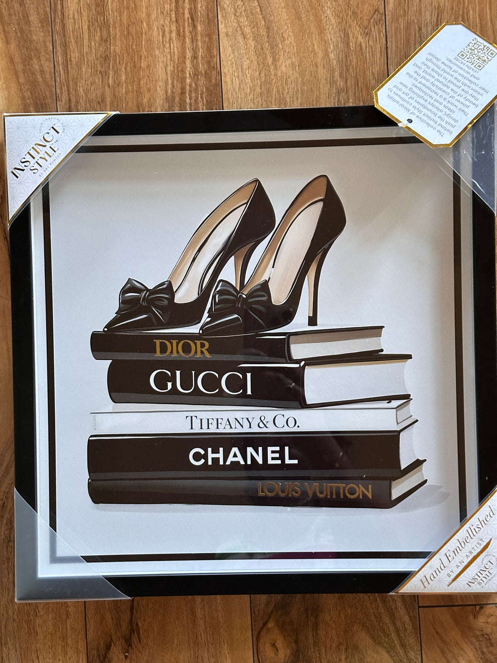 Luxury Designer Fashion Wall Art Set Framed Glam Heels Makeup Handbag Decor Set of 2