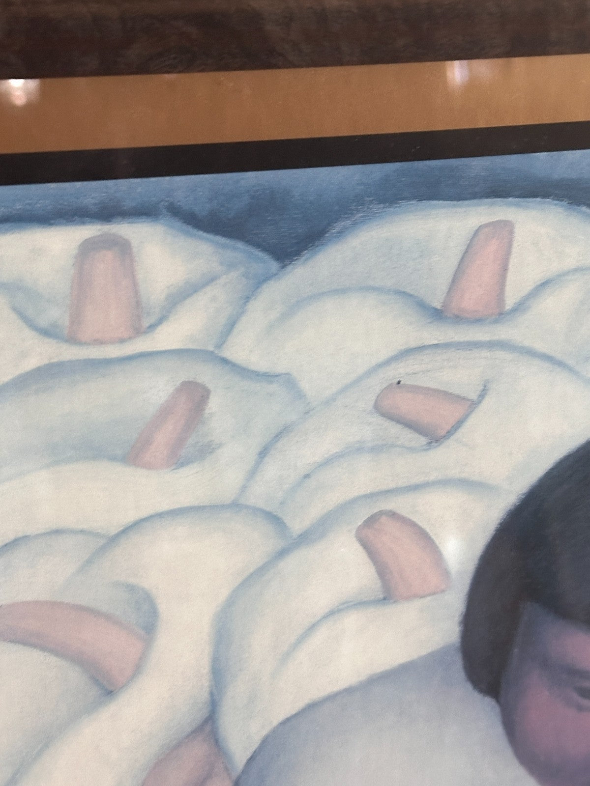 Large Signed Diego Rivera Art Print Flower Day Los Angeles Art Museum NO FRAME