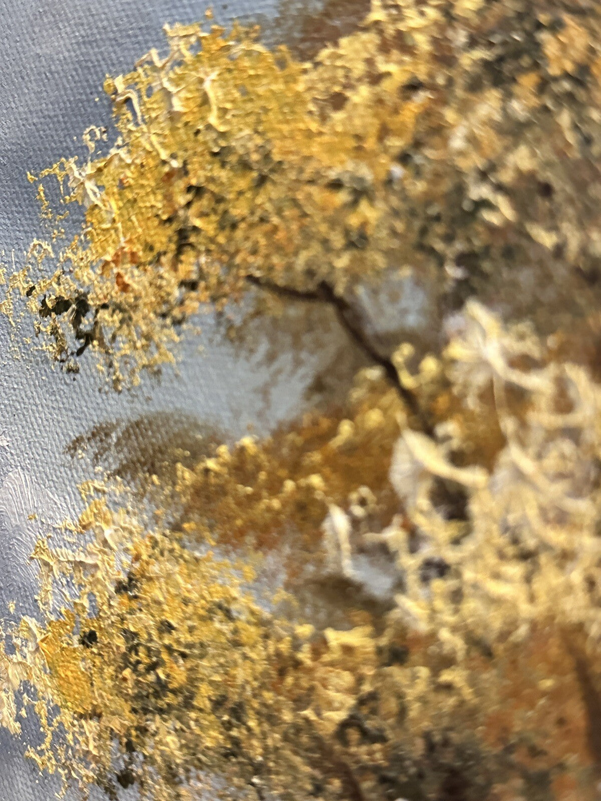 Original Signed B Mikels Wood Framed Fall Scenery Birch Trees Art Painting