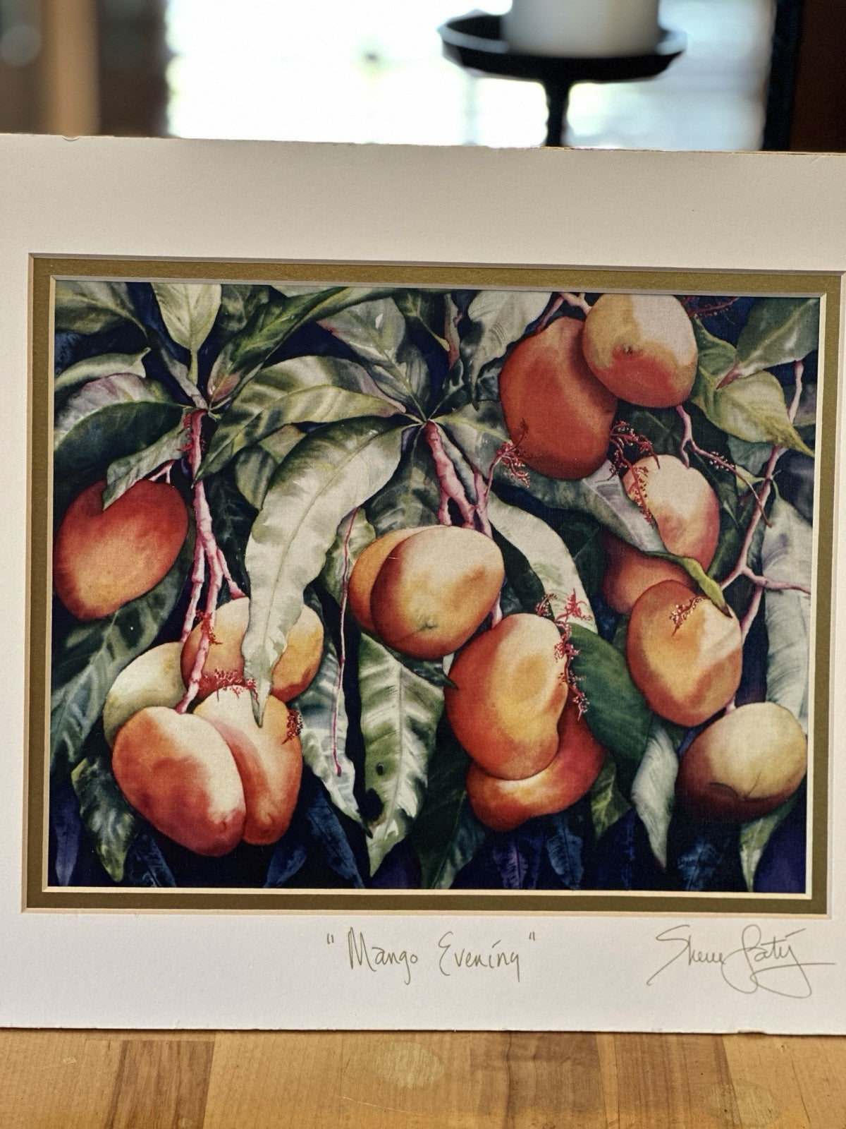 Sheree Latif Giclee Art Print Signed Mango Evening Hawaiian Watercolor Artist