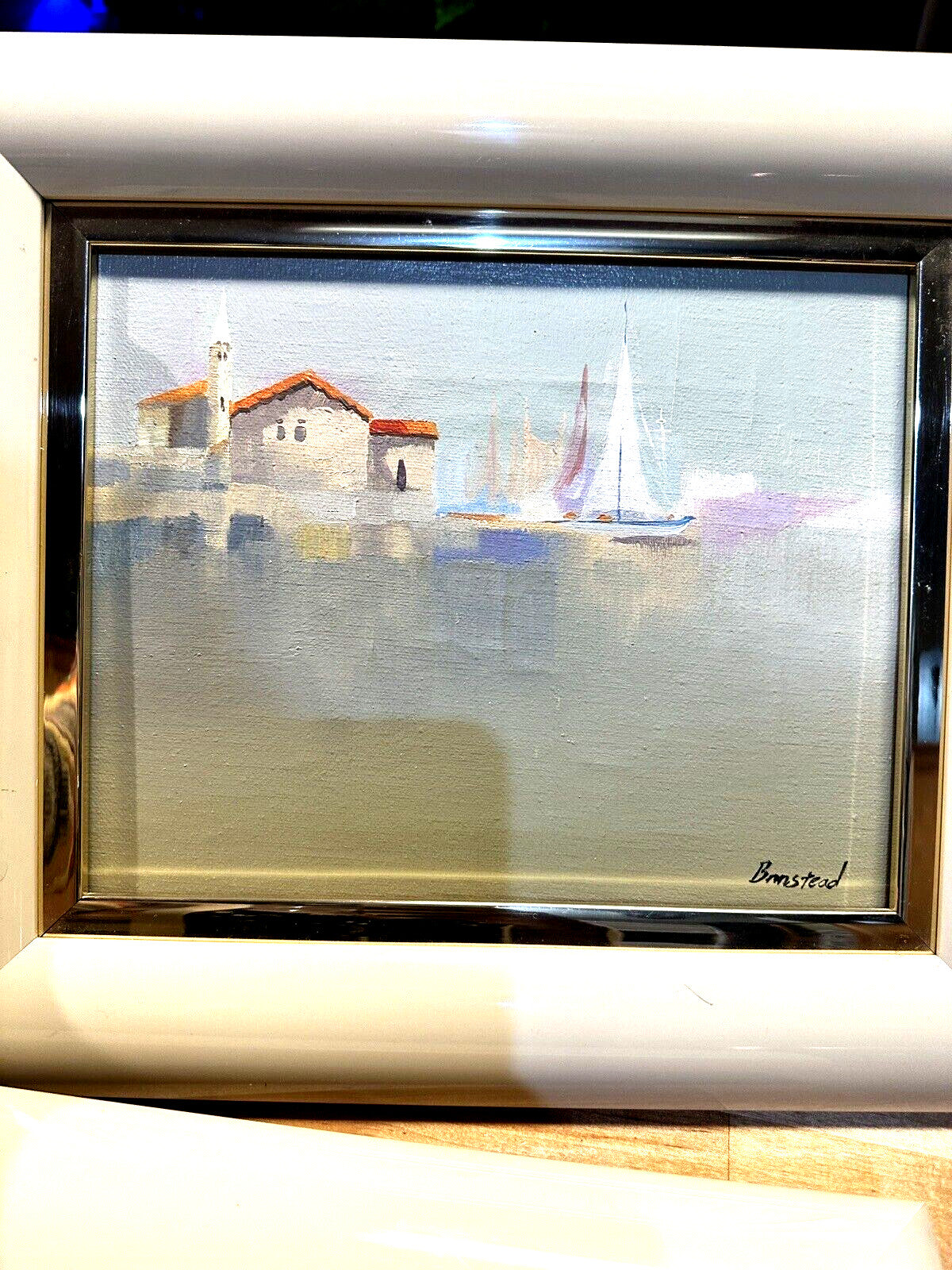 2 Framed Canvas Nautical Painting Wall Art Seaside Artistic Interiors