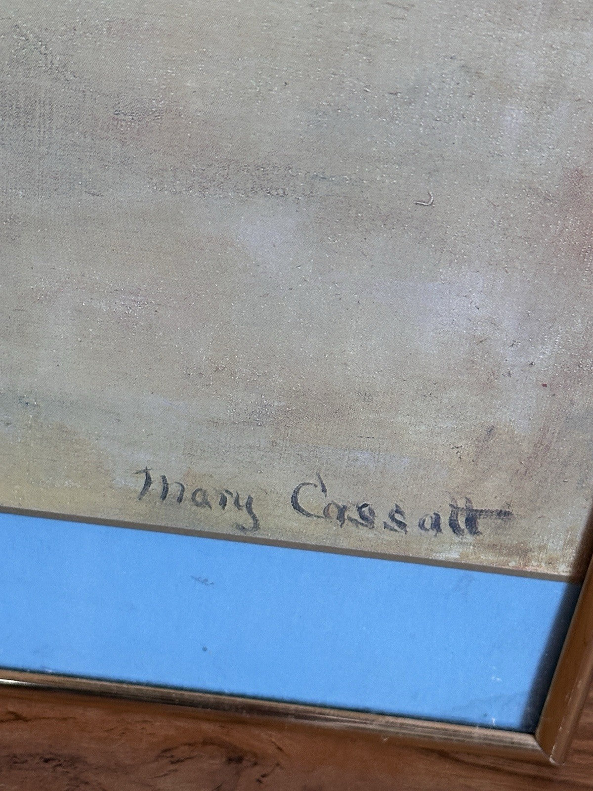 Mary Cassatt Framed Signed Art Print Children Playing On The Beach