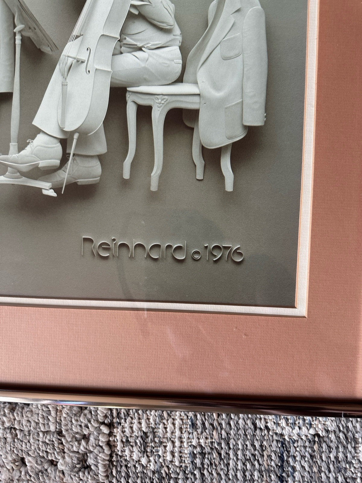 Siegbert  Reinhard 1976 The Rehearsal  Sculpture Art Print Metal Framed  Matted