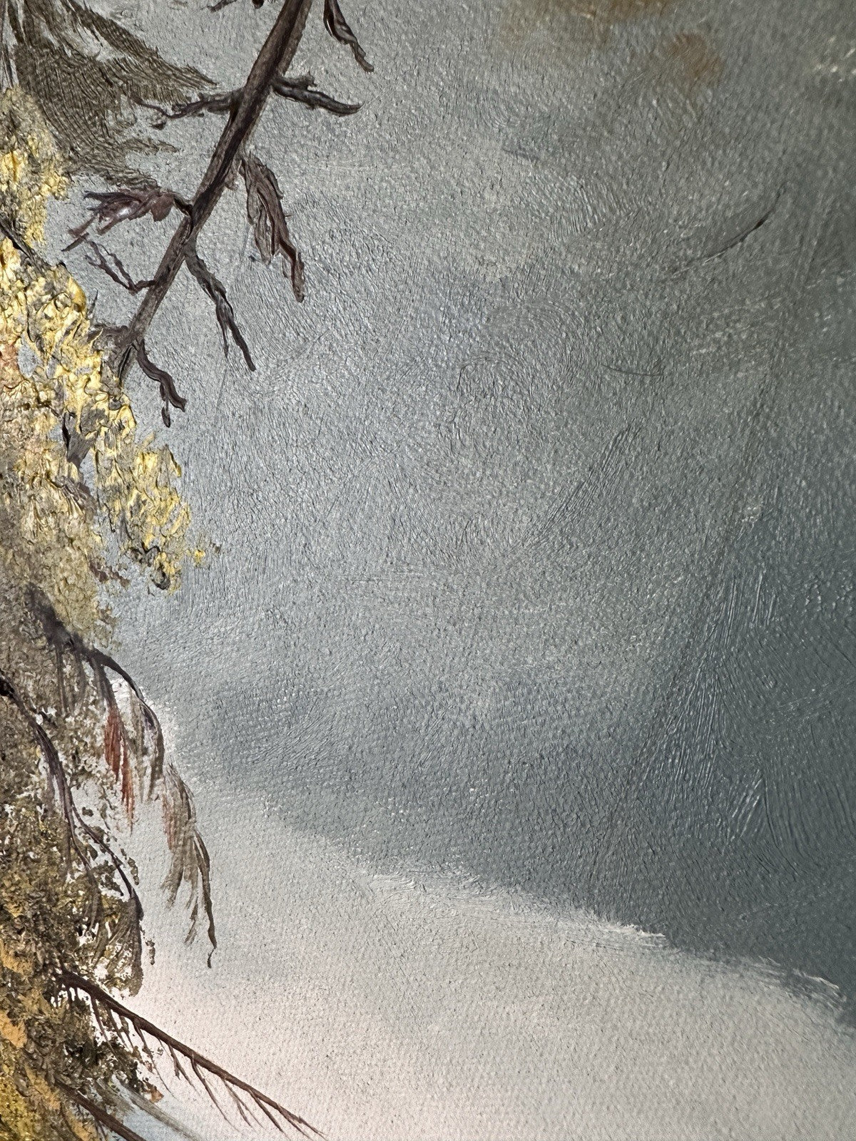 Vintage Oil Painting Nature Water Forest Landscape Framed Original Signed Art