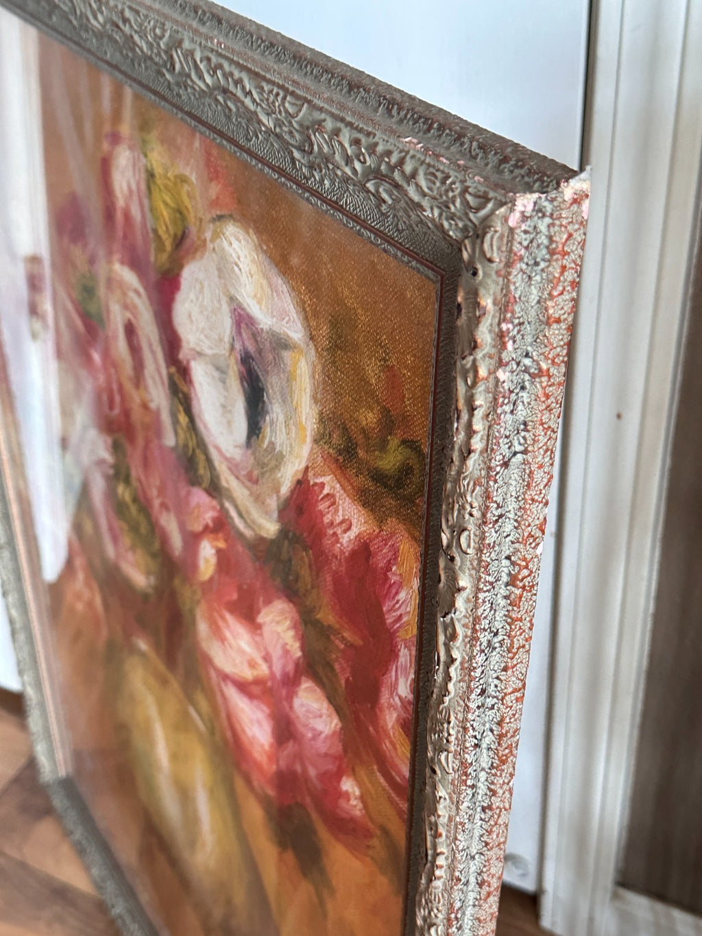 Vintage Framed Pierre Auguste Renoir Anemones Flower Vase Still Life Art Print