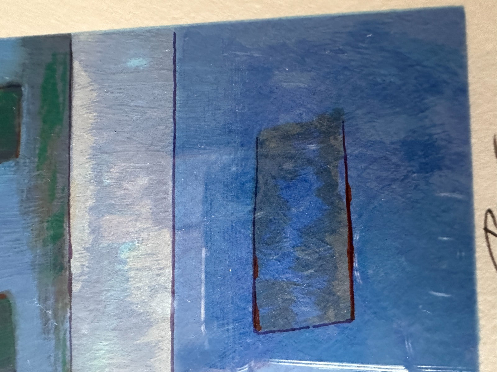 Spring Breeze By Alex Pauker Blue White Mediterranean Greek Serigraph 67/85 Art