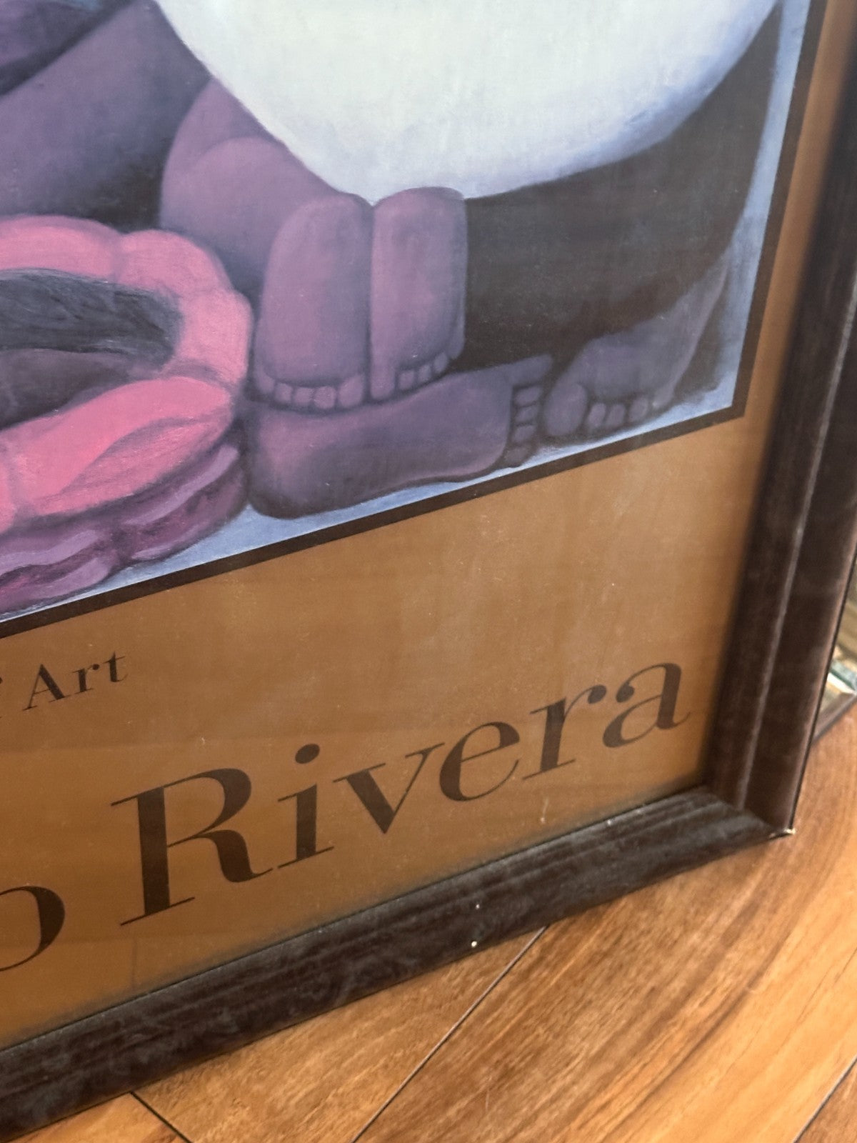 Large Signed Diego Rivera Art Print Flower Day Los Angeles Art Museum NO FRAME