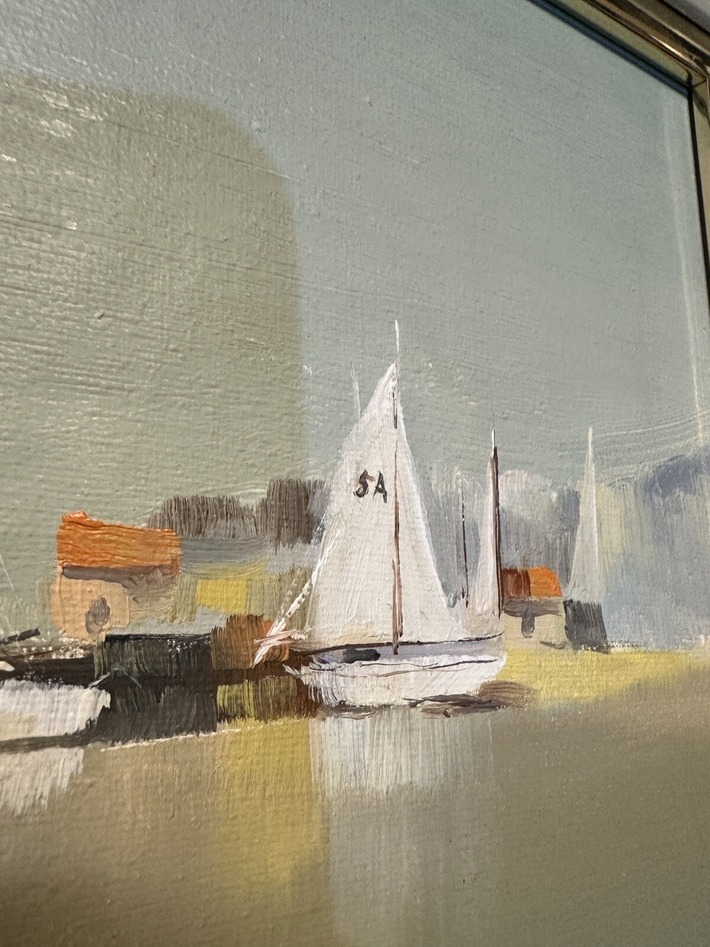 2 Framed Canvas Nautical Painting Wall Art Seaside Artistic Interiors