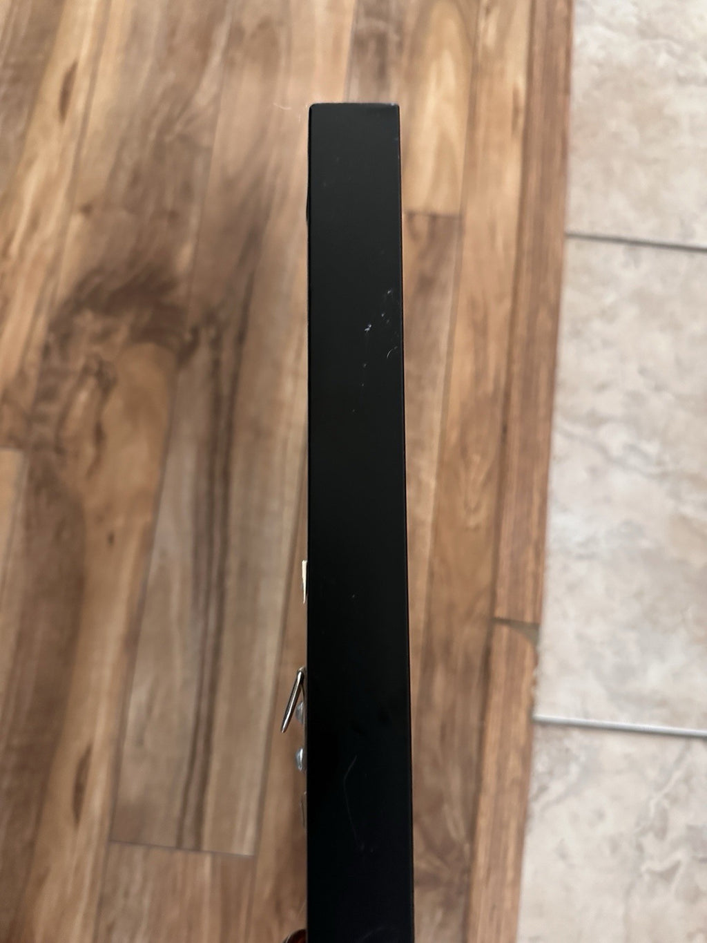 Framed Abstract Art Print Picture Gold Circle Black White Accents