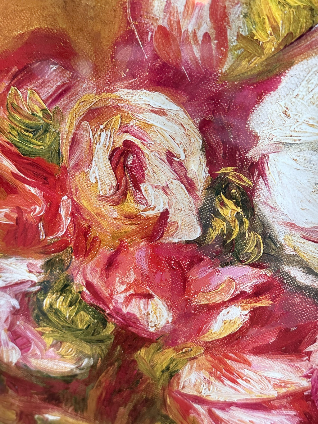 Vintage Framed Pierre Auguste Renoir Anemones Flower Vase Still Life Art Print
