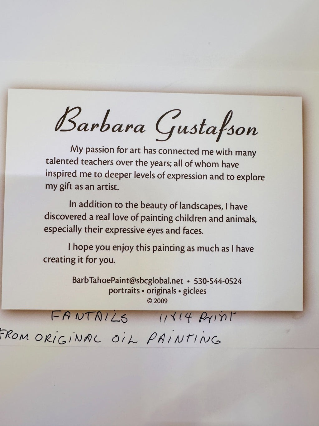 Barbara Gustafson Art Print From Original Oil Painting Fantail Goldfish Swimming