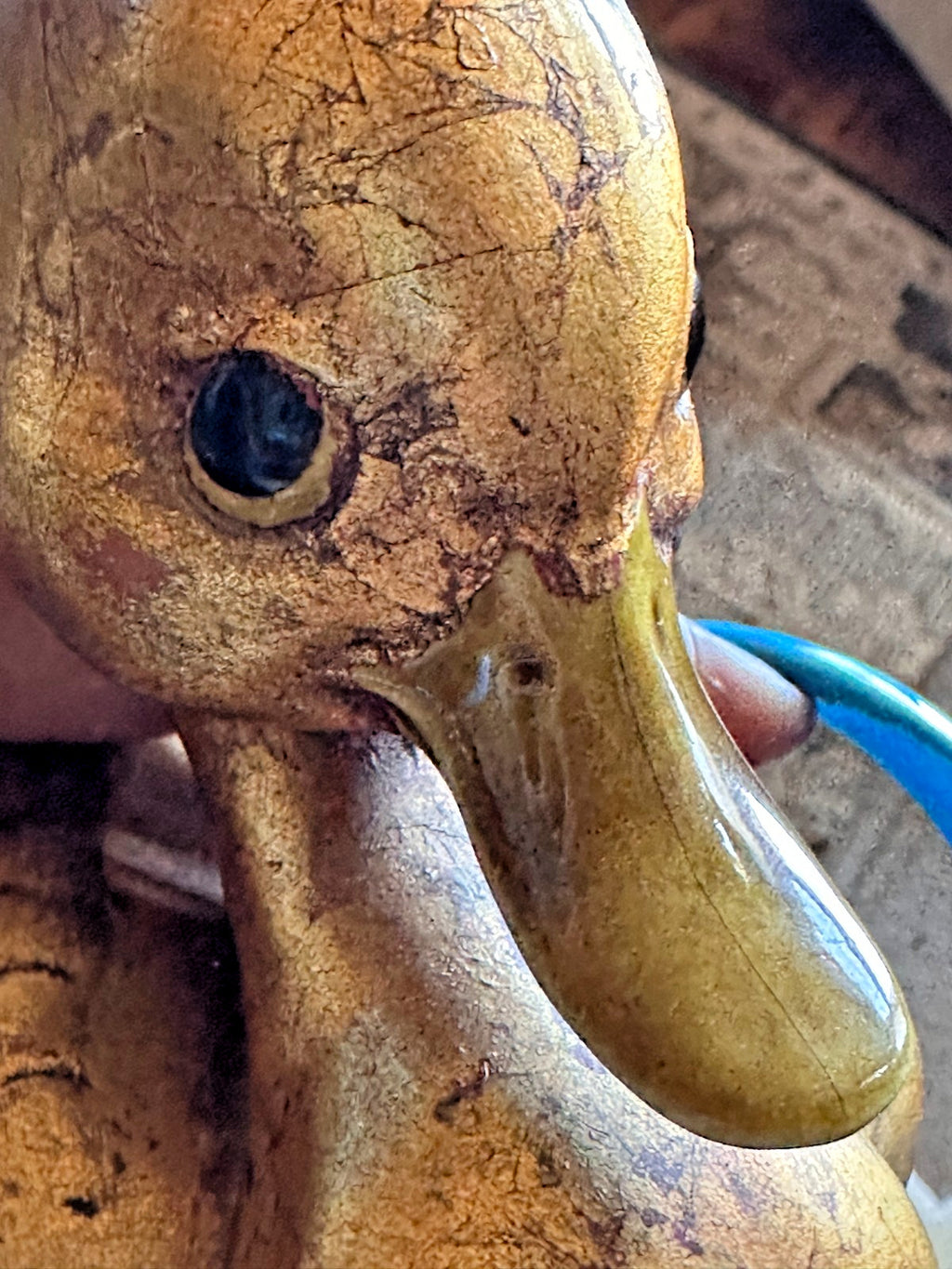Signed Anthony Freeman Duck Sculpture Gold Ceramic Bird Figurine Vintage
