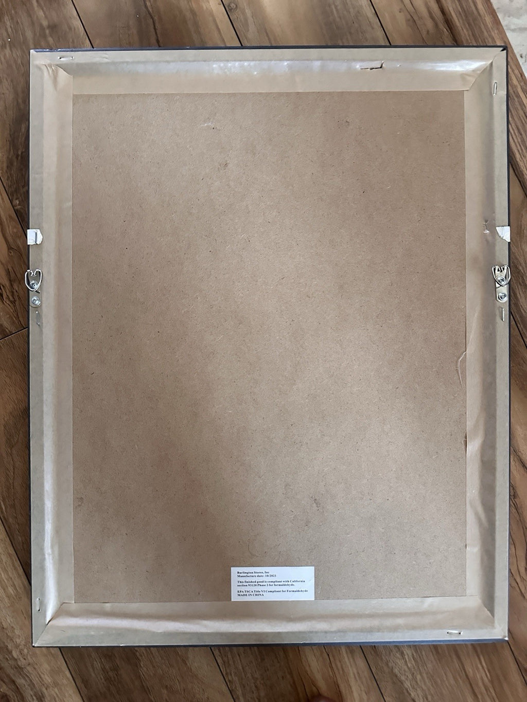 Framed Abstract Art Print Picture Gold Circle Black White Accents