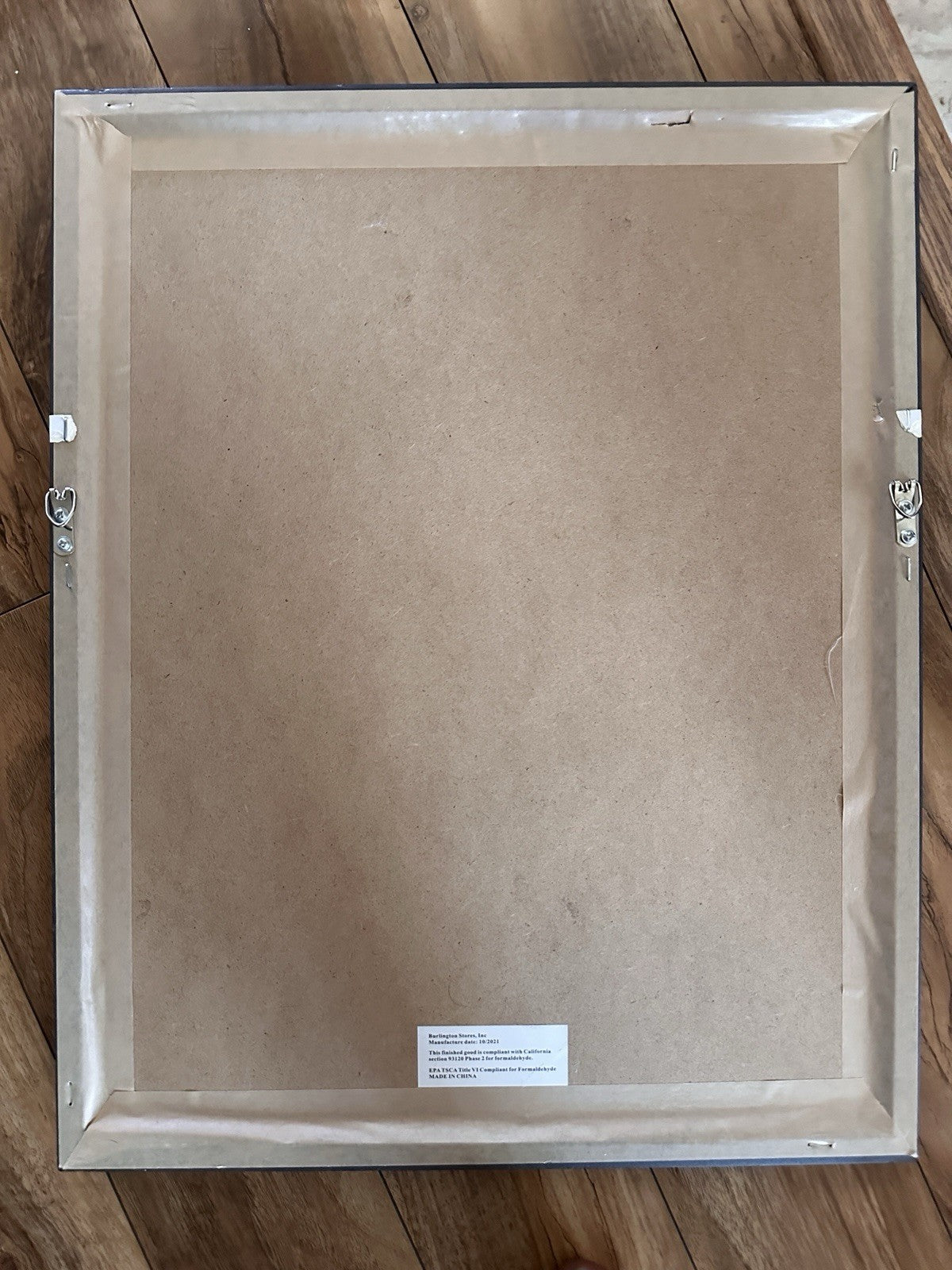 Framed Abstract Art Print Picture Gold Circle Black White Accents