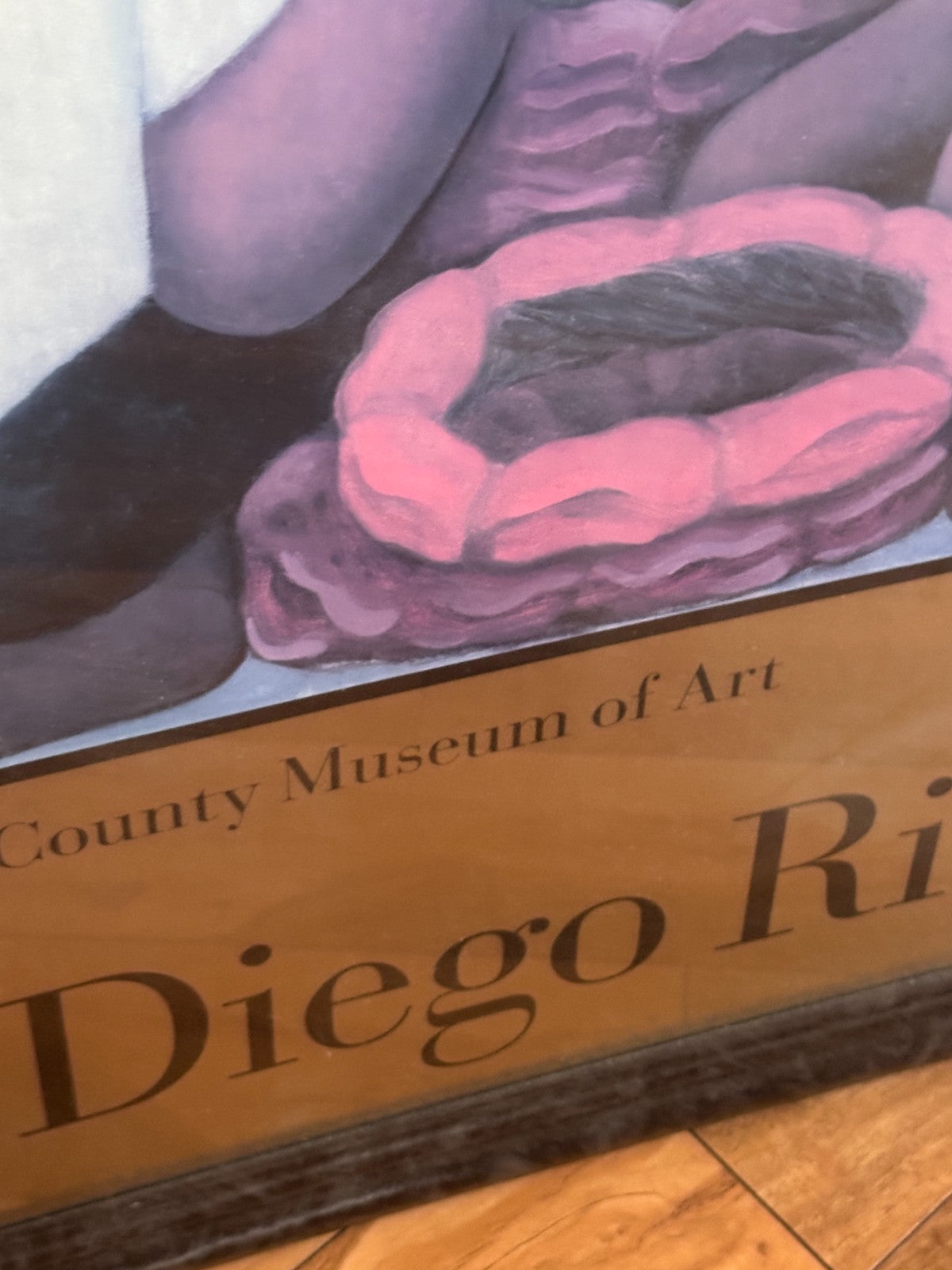 Large Signed Diego Rivera Art Print Flower Day Los Angeles Art Museum NO FRAME