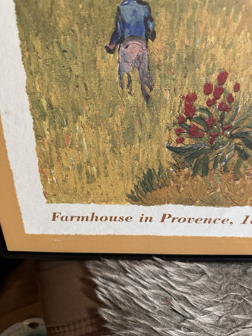 Van Gogh Framed Art Print Of  Oil Painting Farmhouse In Provence 25x20 Canvas