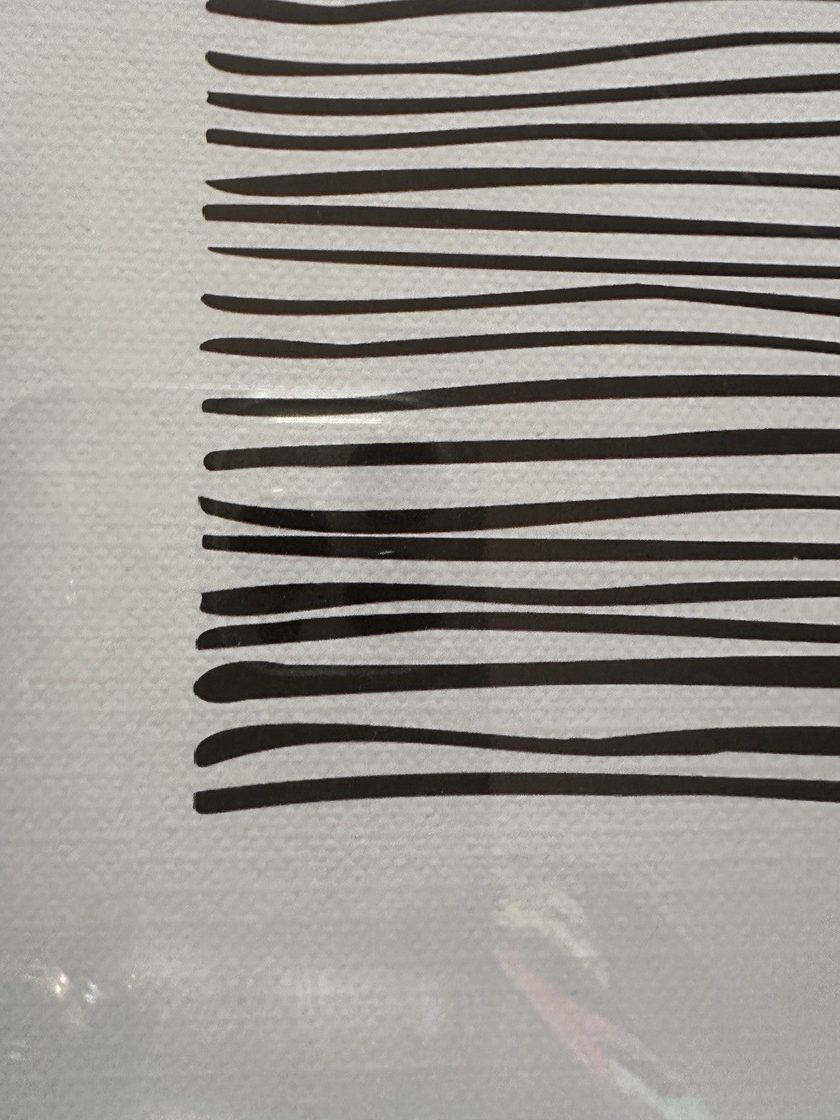 Framed Abstract Art Print Picture Gold Circle Black White Accents