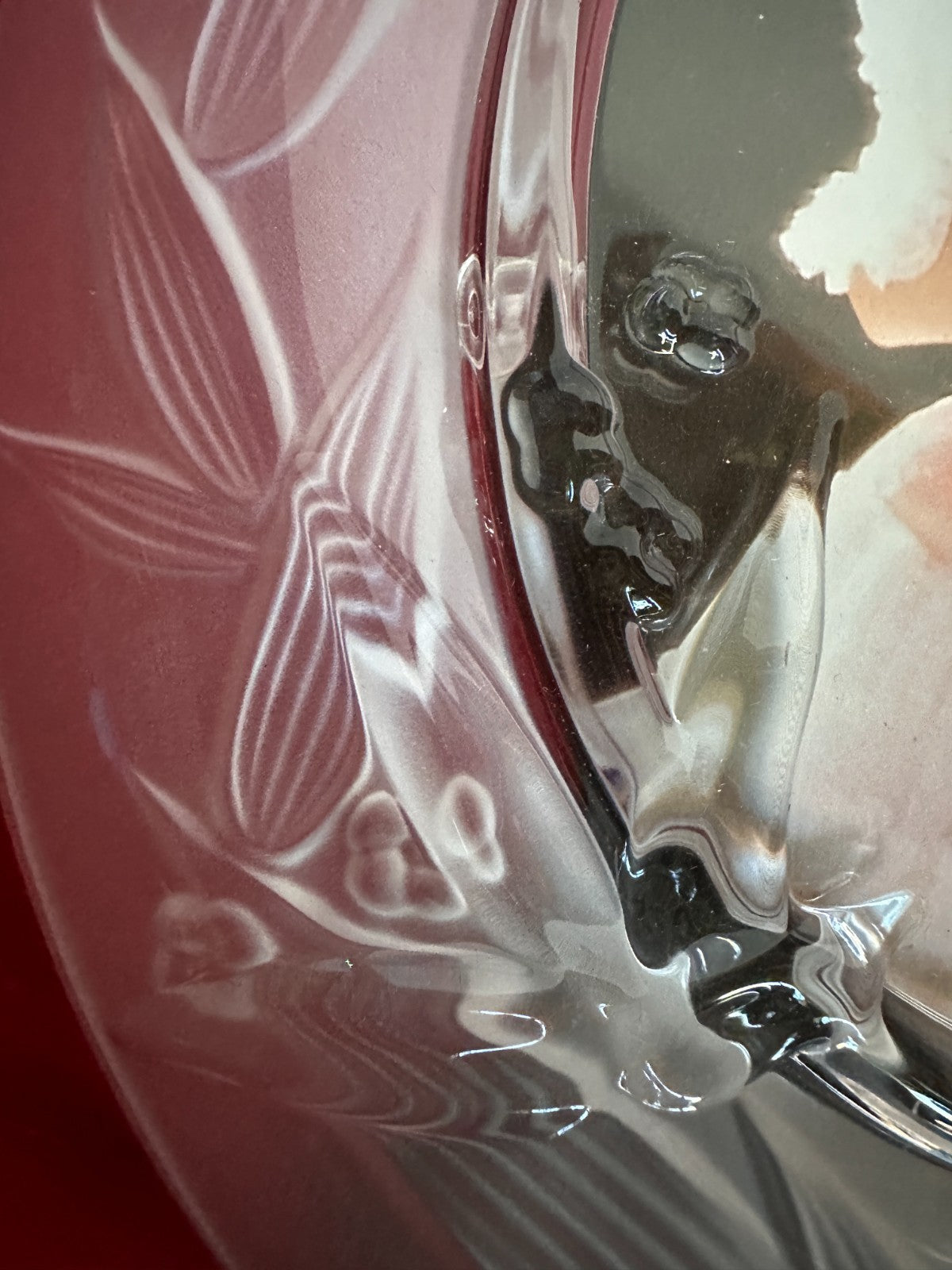 Vintage Oval Mikasa Frosted Crystal Glass Wedding Family Photo Picture 5x7 Frame