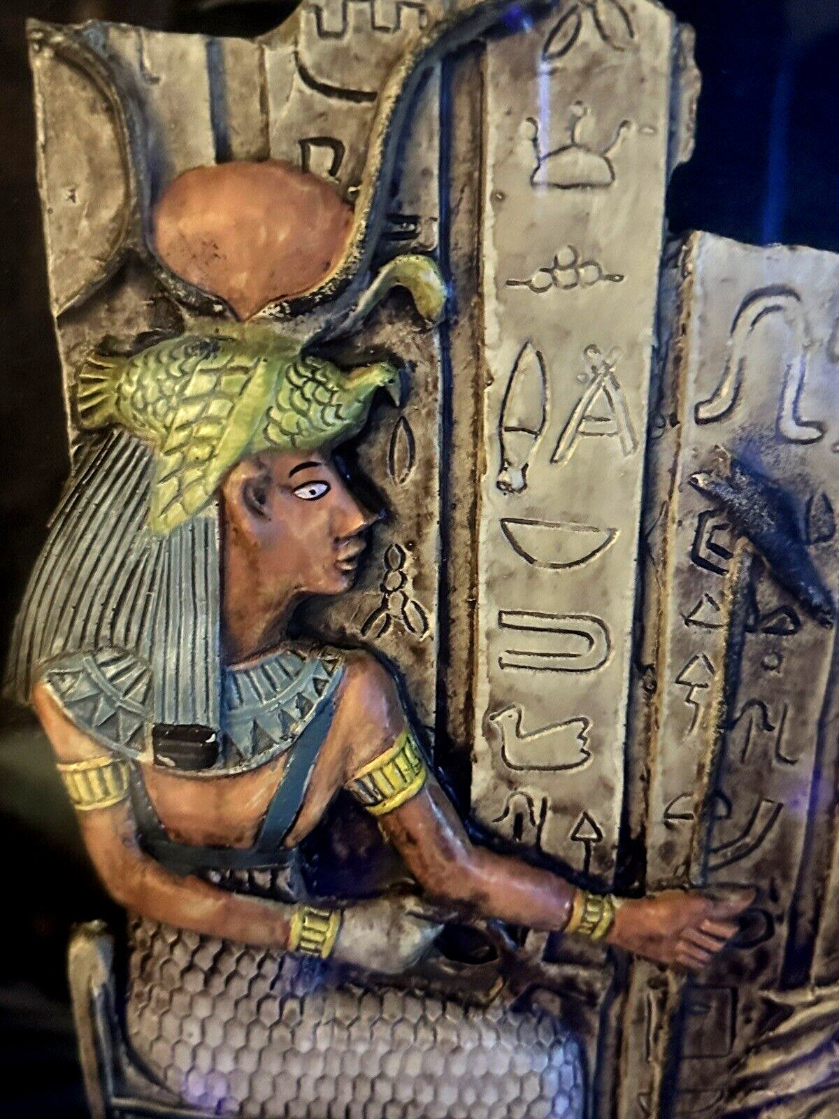 Framed Egyptian Wall Art Pharoah Shadow Box Hieroglyphics Picture