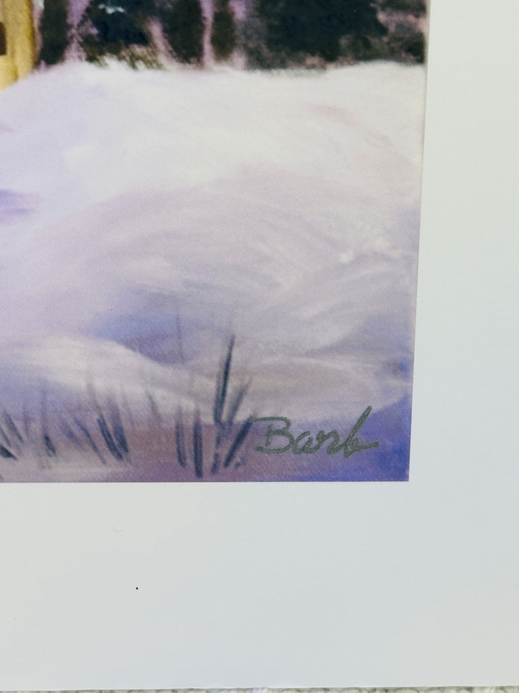 Barbara Gustafson Winter Scene On The Farm Art Print From Original Oil Painting