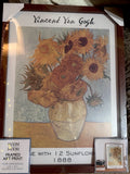 Van Gogh Vase With 12 Sunflowers Framed Art Print 12x16