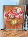 Vintage Framed Pierre Auguste Renoir Anemones Flower Vase Still Life Art Print