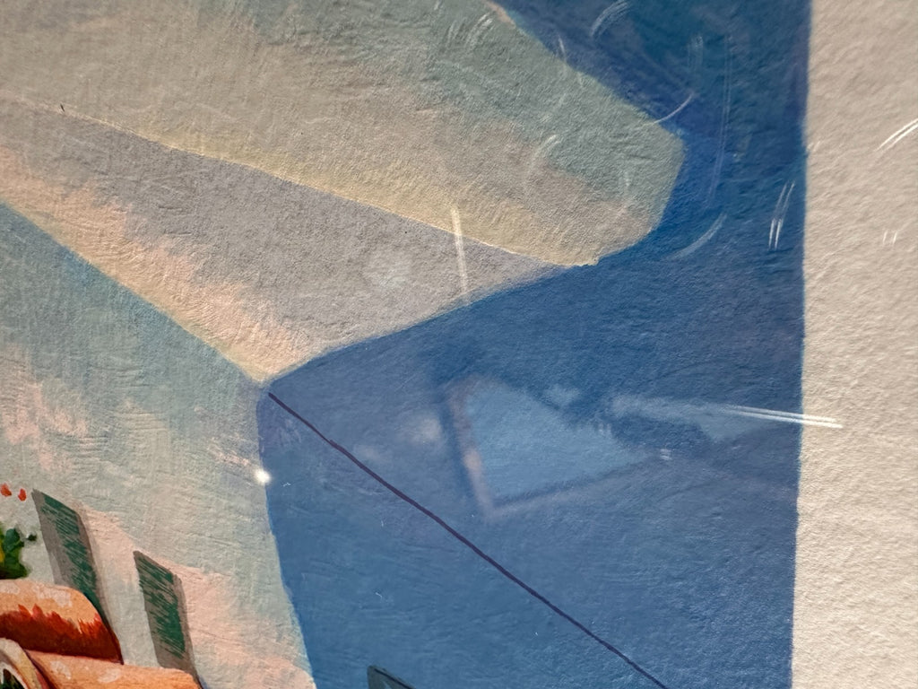 Spring Breeze By Alex Pauker Blue White Mediterranean Greek Serigraph 67/85 Art