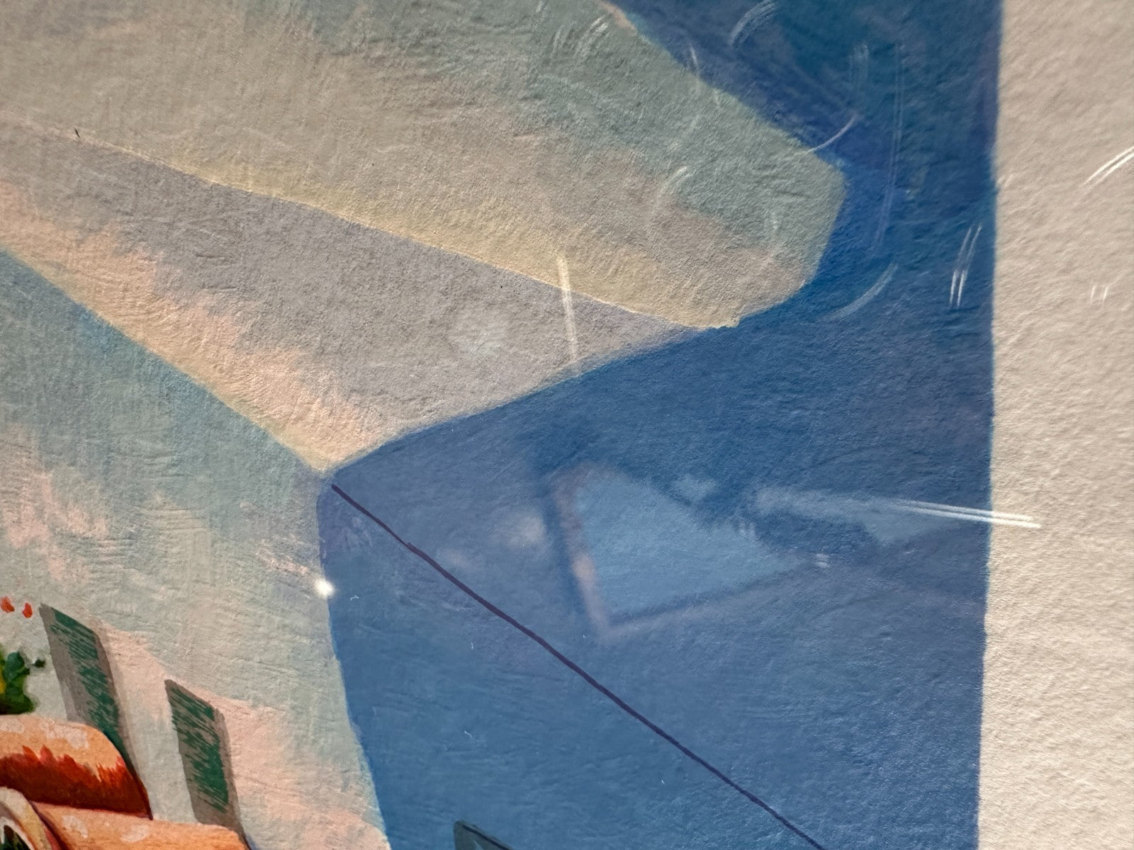 Spring Breeze By Alex Pauker Blue White Mediterranean Greek Serigraph 67/85 Art