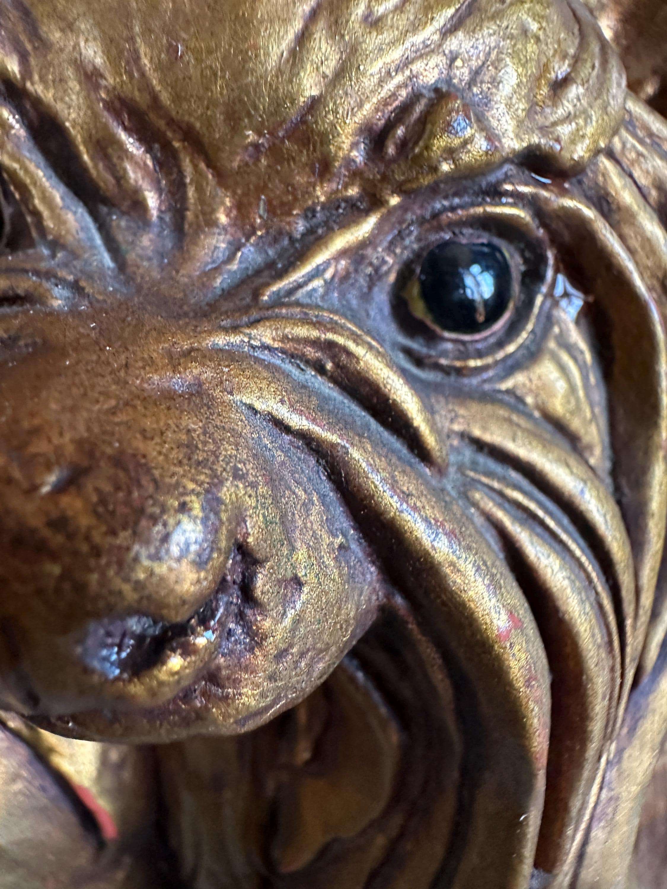 Vintage Kay Finch Gold Yorkshire Terrier Sculpture  Luxury Glam Dog Figurine, Designer Style Home Decor Accent